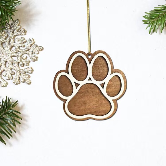 Paw Print Christmas Ornament - Picture 3 of 3